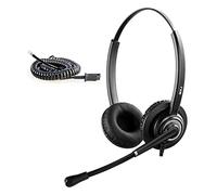 Cuffie con cavo per telefono con microfono a cancellazione del rumore, compatibili con Plantronics Altigen Fanvil Polycom Nortel Audiocode Gigaset Avaya Mitel 3Com ecc.