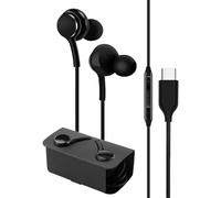 Cuffie con Cavo USB C - Nelle Cuffie con Bassi Profondi | CANZONE DI FIUME | Cavo Groviglio Impermeabile per I Giochi | Telefoni Aerei con Cavo per Musica O Chiamate