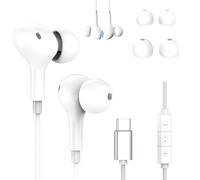 Cuffie con cavo USB C per iPhone 17 16 15 Plus/Pro Max iPad Pro Air Earpods, Auricolari in-ear con microfono per Samsung Galaxy S25 S24 S23 S22 S21 Ultra A56 A55 A54 A36 A35 A34 A26 A16 5G