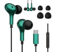 Cuffie con cavo USB C per Samsung Galaxy A56 A36 A26 A16 A06 A55 A54 A53 A35 A34 S25 S24 S23 S22 S21 Ultra 5G Auricolari in-ear con microfono per iPhone 17 16 15 iPad Pro Air 5 6 7 Pixel 7 8. 9