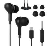 Cuffie con cavo USB C per Samsung Galaxy A56 A36 A26 A16 A55 A54 A53 A35 A34 S25 S24 S23 S22 S21 Ultra, Auricolari in-ear con microfono per iPhone 16 15 iPad Pro Air 5 Pixel 7 8 9