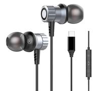 Cuffie con cavo USB C per Samsung Galaxy S25 Ultra S24 FE S23 S22 S21 A56 A55 A54 A53 A36 A35 A34 A26 A17 A16 Tipo C Auricolari in-ear Auricolari con microfono per iPhone 17 Air 16e 15 Pro Max Plus