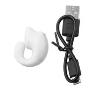 Cuffie con clip per orecchie sicure per giocare e lavorare (bianco) | Costruzione in plastica, profilo leggero da 1 cm, comodo da indossare, opzioni nero bianco rosa