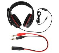 Cuffie con filo e microfono per computer, driver da 50 mm, padiglioni auricolari delicati sulla pelle, stereo, bassi potenti, cuffie da gioco on-ear