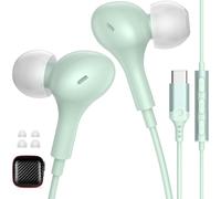 Cuffie con Filo per iPhone 18 Pro Max 17 15 Plus, Auricolari USB C, Verde | con Microfono Controllo volume per xiaomi redmi note 17pro poco x8 pro 14t 15 ultra pixel 9 10 9a magic 7 lite 400 smart 200