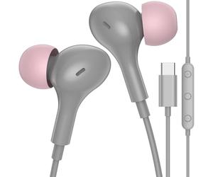 Cuffie con Filo per xiaomi REDMI Note 15 Pro POCO X7 17 Pro Max 15T POCO F8 Ultra, Auricolari USB C con Microfono Controllo volume per Honor Magic8 400 Smart 5G Pad X9a X8a per Pixel 10 9a 8a, Grigio