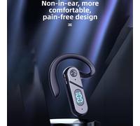Cuffie con gancio auricolare a conduzione ossea leggere con display LED wireless