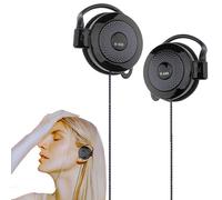 Cuffie Con Gancio Per L'orecchio Stile Clip - Auricolari Sportivi Da 47,24 Pollici, Cuffie Stereo Cablate Da 3,5 Mm, Cuffi Sospese Con Suono Dinamico Con Cuscinetti In Spugna Per Corsa E Allenamento