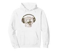 Cuffie con Gatto urlante, per Amanti della Musica, Pop Art Felpa con Cappuccio