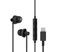 Cuffie con interfaccia Lightning, MAXROCK Auricolari dormienti con connettore per fulmini Cuffie per dormire con interfaccia Max/XR iPhone 8 iPhone 7/7 Plus Apple iOS (Nero)