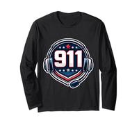 Cuffie con Microfono 911 Emergency Dispatcher First Responder Maglia a Manica