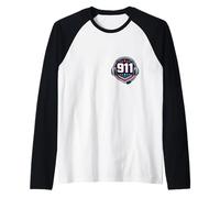 Cuffie con Microfono 911 Emergency Dispatcher First Responder Maglia con Maniche Raglan