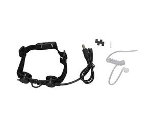Cuffie con microfono a gola e archetto regolabile, dispositivo di comunicazione tattica antiscivolo e resistente al sudore con auricolare a tubo