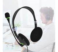 Cuffie con microfono, cuffie USB con microfono cancellazione del rumore e controlli audio, cuffie stereo PC per Business Call Computer, voce più chiara, super leggera, ultra confortevole