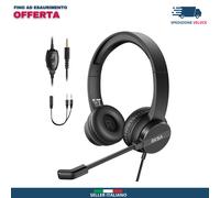 Cuffie Con Microfono per PC, Con Pulsante Di Muto per Riunioni