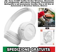 Cuffie con Microfono Pieghevoli e Tasto di Risposta Blu T500BL Tune 510 Jbl