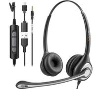 Cuffie con microfono USB 3,5 mm Jack Tipo C Adattatore Professioanl Cuffie con