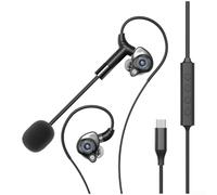 Cuffie con microfono wireless da 48,8 m, nessun ritardo per karaoke, colore nero