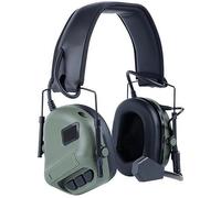 Cuffie con riduzione attiva del rumore e amplificazione del suono di quinta generazione, microfono staccabile, stile a doppia usura (versione fascia), Verde, Taglia unica