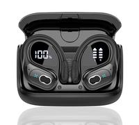 Cuffie con traduttore vocale in tempo reale con intelligenza artificiale Bluetooth 5.4, 164 lingue, 75 ore di riproduzione, 6 modalità di traduzione, Nero