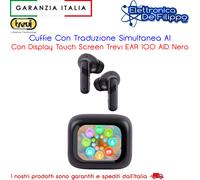 Trevi Auricolari microfono bluetooth Traduzione Simultanea AI Black EAR100AID0
