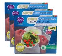 Cuffie Copri Alimenti Salva Freschezza, Resistenti con Chiusura Elastica, Riutilizzabili in Polietilene, Estendibili da 10 a 42 cm di Diametro, Confezione da 50 Pezzi (3)