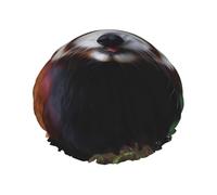 Cuffie da a a forma di panda rosso per donna, cuffie da a riutilizzabili e impermeabili, grandi cuffie da bagno elastiche, doppie cuffie da bagno per capelli, progettate per tutte le lungh