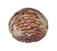 Cuffie da a antiche in mattoni consumati per donne, cuffie da a impermeabili riutilizzabili, grandi cuffie da bagno elastiche, doppie cuffie per capelli da bagno progettate per tutte le lu