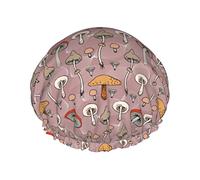Cuffie da a con funghi per donna, cuffie da a riutilizzabili impermeabili, cuffie da bagno, cuffia da a turbante per ragazze