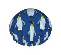 Cuffie da a con motivo a pinguino reale, riutilizzabili, impermeabili, morbide, con doppio strato di protezione.