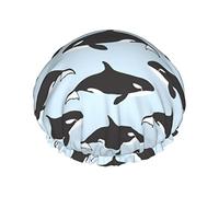Cuffie da a con motivo animale balena Cuffia da bagno riutilizzabile Cappello da a elastico da bagno Morbido impermeabile per cappucci per capelli di tutte le lunghezze