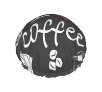 Cuffie da a I Love Coffee per donna, riutilizzabili, impermeabili, morbide, con doppio strato di protezione