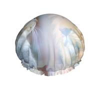 Cuffie da a "Il gatto si guarda allo specchio" per donna, riutilizzabili, impermeabili, morbide, con doppio strato di protezione