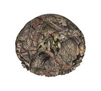 Cuffie da a mimetiche da caccia alla foresta mimetiche per uomo e donna, riutilizzabili, doppie, impermeabili, foderate in PEVA, per tutte le lunghezze di capelli, cuffie da a elastiche regolabili