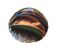 Cuffie da a per donne con design a forma di lago, barche, canoe, parco, cuffia da a impermeabile riutilizzabile, grandi cuffie da bagno elastiche, doppie cuffie da bagno, progettate per tu