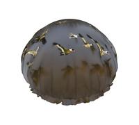 Cuffie da a riutilizzabili con stampa di anatre selvatiche volanti da caccia per donne, cuffia DoubleHair, cuffia per capelli per adulti per tutti i capelli