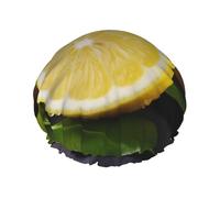 Cuffie da a Yellow Lemon per donna, cuffie da a riutilizzabili e impermeabili, grandi cuffie da bagno elastiche, doppie cuffie da bagno per capelli, progettate per tutte le lunghezze di ca