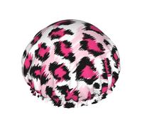 Cuffie da bagno impermeabili Cuffie da a riutilizzabili in plastica compatibili con il profumo cosmetico moderno Lady Girly Rossetto nero, Cappello da bagno per capelli con fascia elastica per sa