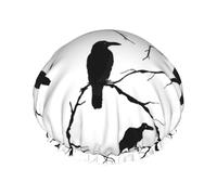 Cuffie da bagno impermeabili Cuffie da a riutilizzabili in plastica compatibili con il profumo cosmetico moderno Lady Girly Rossetto nero, Cappello da bagno per capelli con fascia elastica per sa