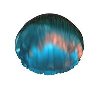 Cuffie da bagno riutilizzabili per donna Capelli lunghi Banff National Park Cappello da a impermeabile a doppio strato stampato