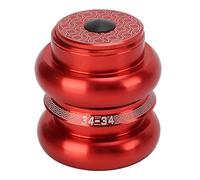 Cuffie da bicicletta Viaron ad alta resistenza da 34 mm con doppi cuscinetti, struttura liscia per forcella anteriore con tubo dritto (rosso)