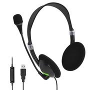 Cuffie da conferenza - Cuffie USB cablate per laptop con microfono | Auricolari ultra-confortevoli con volume e mute per zoom, ufficio, call center, home Lync e la maggior parte delle piattaforme UC