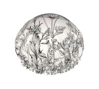 Cuffie da doccia con incisione botanica con erbe floreali donne uomini riutilizzabili impermeabili antiscivolo capelli ad asciugatura rapida grande berretto lungo capelli corti