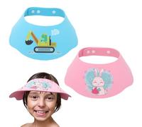Cuffie da doccia per bambini in confezione da 2, casco di sicurezza regolabile, morbido silicone, impedisce all'acqua di penetrare negli occhi e nel viso