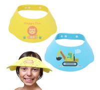 Cuffie da doccia per bambini in confezione da 2, casco di sicurezza regolabile, morbido silicone, impedisce all'acqua di penetrare negli occhi e nel viso