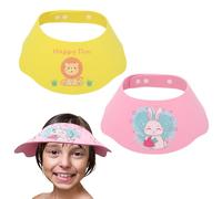 Cuffie da doccia per bambini in confezione da 2, casco di sicurezza regolabile, morbido silicone, impedisce all'acqua di penetrare negli occhi e nel viso