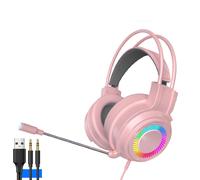 Cuffie da gaming epiche, illuminazione a LED, design ergonomico, riproduzione audio rapida ed efficiente per intense battaglie di gioco.