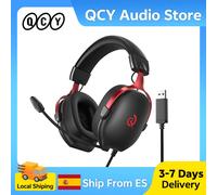 Cuffie da Gaming QCY VN200 Pro con Audio Surround 7.1, Cablate, Multi-Piattaforma, Over-Ear con Microfono, 11 EQ per PC PS5 Giochi e Film