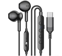 Cuffie da gioco, auricolari cablati con jack di tipo C da 3,5 mm, chip digitale per migliorare il passo, interruttore a tre modalità per bassi e musica, controllo in linea per giocatori FPS su per iOS