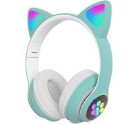 Cuffie da gioco Bluetooth multifunzionali, luci LED colorate per bambini e adulti, microfono con cancellazione del rumore, design pieghevole per un